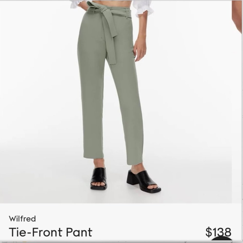 Aritzia Wilfred Tie Front Pants